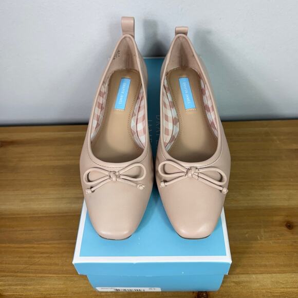 New Draper James Taylor Flats in Beige Leather Women's Size 6 - Picture 2 of 9